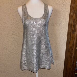 Moth silver knit tank top